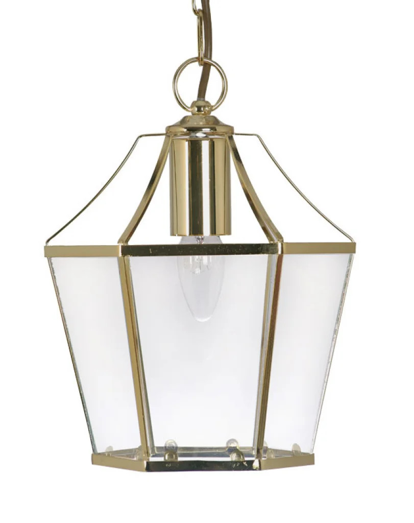 Ceiling Light Brass Dulverton Polished Oaks Lighting 1044 PB