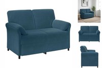 2-Sitzer Sofa Blau 138X83X95 Cm Samt