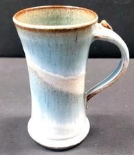 Art Pottery Glazed Ceramic Cup Mug Whitecapped Waves 8 oz.