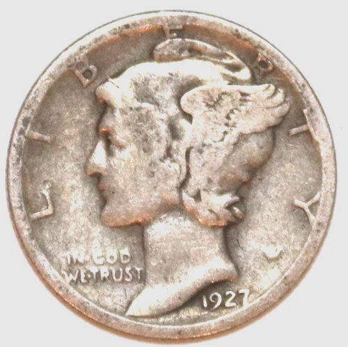 1927-S Mercury Dime - Very Good - #2492AT