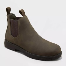 Men's Huxley Chelsea Boots - Goodfellow & Co Brown 7: Faux Leather