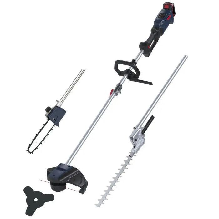 Outil de jardin multifonctions 4-en-1 Güde G58536 avec accu 18V et son chargeur