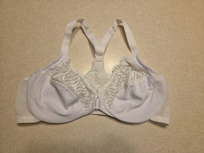 Glamorise Bra 36C Unlined Front Close White Underwire