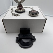 Harley Davidson Softail Pocket Watch With Stand And Case. Needs Battery.