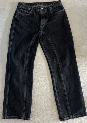6pm Sixpm Center Seam Denim Black Raw Hose Jogger Jeans NEU - Baggy, Gr. 34