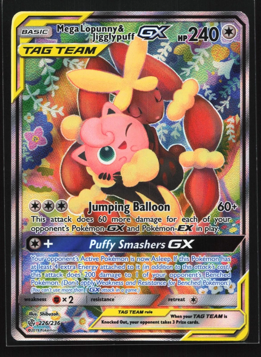 Mega Lopunny & Jigglypuff GX 226/236 Sm-Cosmic Eclipse for sale | eBay