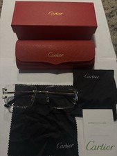 Cartier Big C Diamond Cut Gradient Clear Frameless Lens