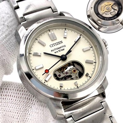 Citizen 6628-S82736 Open Heart Automatic Watch Unisex Used Authentic