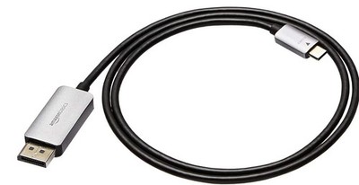 Amazon Basics USB-C auf DisplayPort Kabel 1,8 m, Aluminium, unidirektional, stab