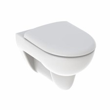 Geberit Renova Set WC a Parete Lavabo Profondo con Bordo e Sedile WC in Bianco 500802001