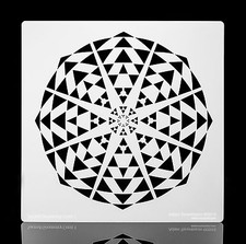 Sacred Geometry Kaleidoscope. Multi-purpose / Multi-Use Airbrush Stencil. 10x10