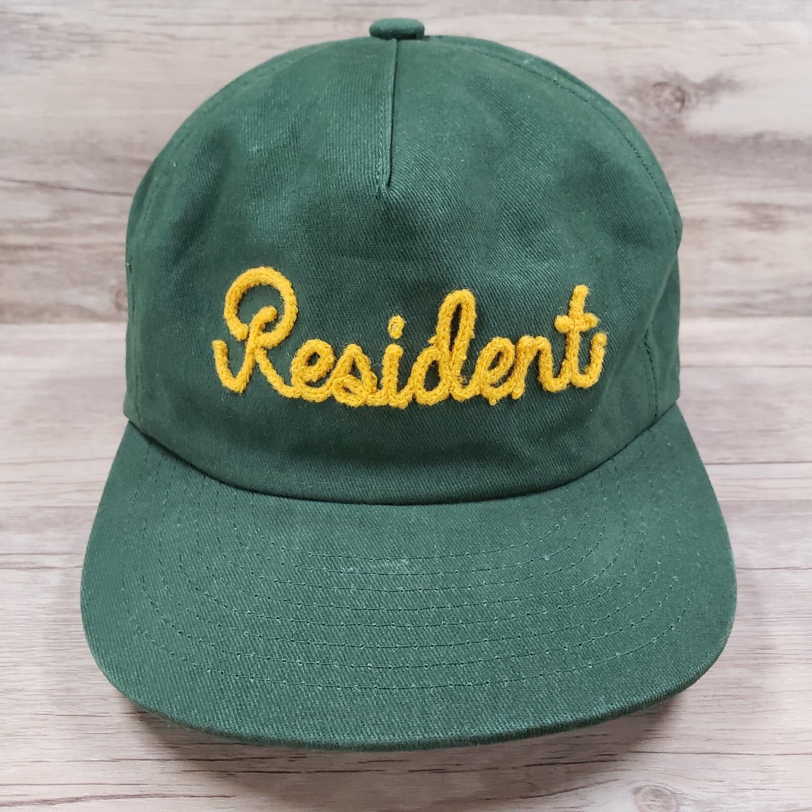 Resident Hat Cap Strap Back Script Spell Out Curs… - image 1