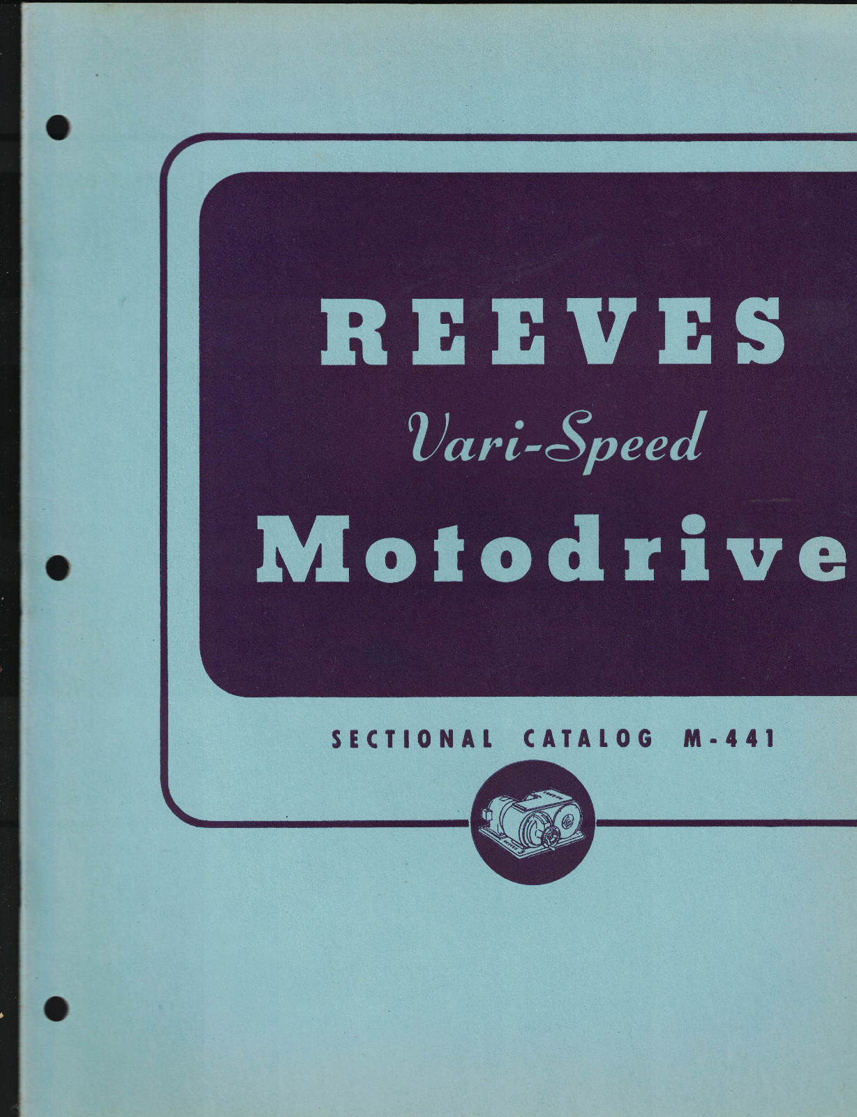 Reeves VariSpeed Motodrive Sectional Catalog M441 1940s eBay