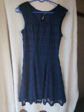 Junior Lg Above Knee Navy Blue Lace Good Shape