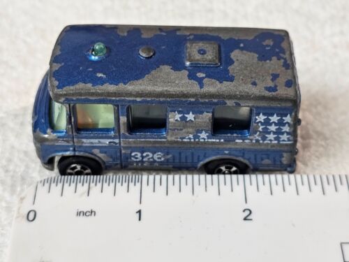 1970s PLAYART BLUE MERCEDES BENZ 326 COUNTY POLICE VAN PARTS REST 1/64 HONG KONG
