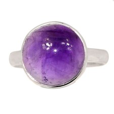 Natural Amethyst - African 925 Sterling Silver Ring Jewelry s.9 CR71147