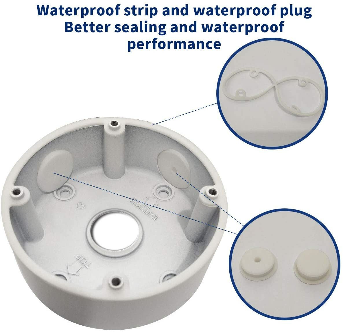 CCTV Camera Deep Base Metal Junction Cable Box For Dome Cameras