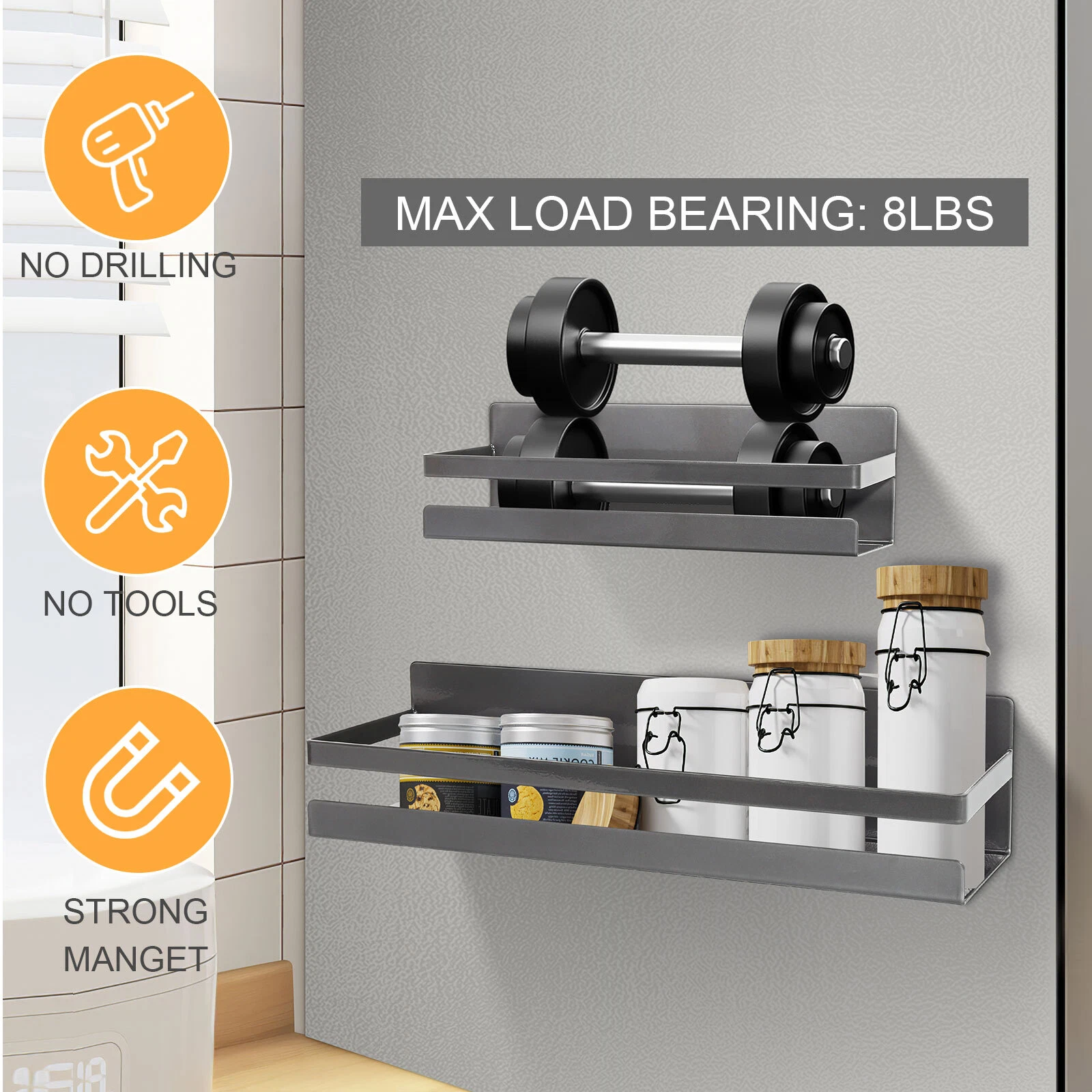 2 Packs Kitchen Spice Rack Organizer Storage Shelf Cabinet Jar Holder Wall Mount
Opens in a new wind