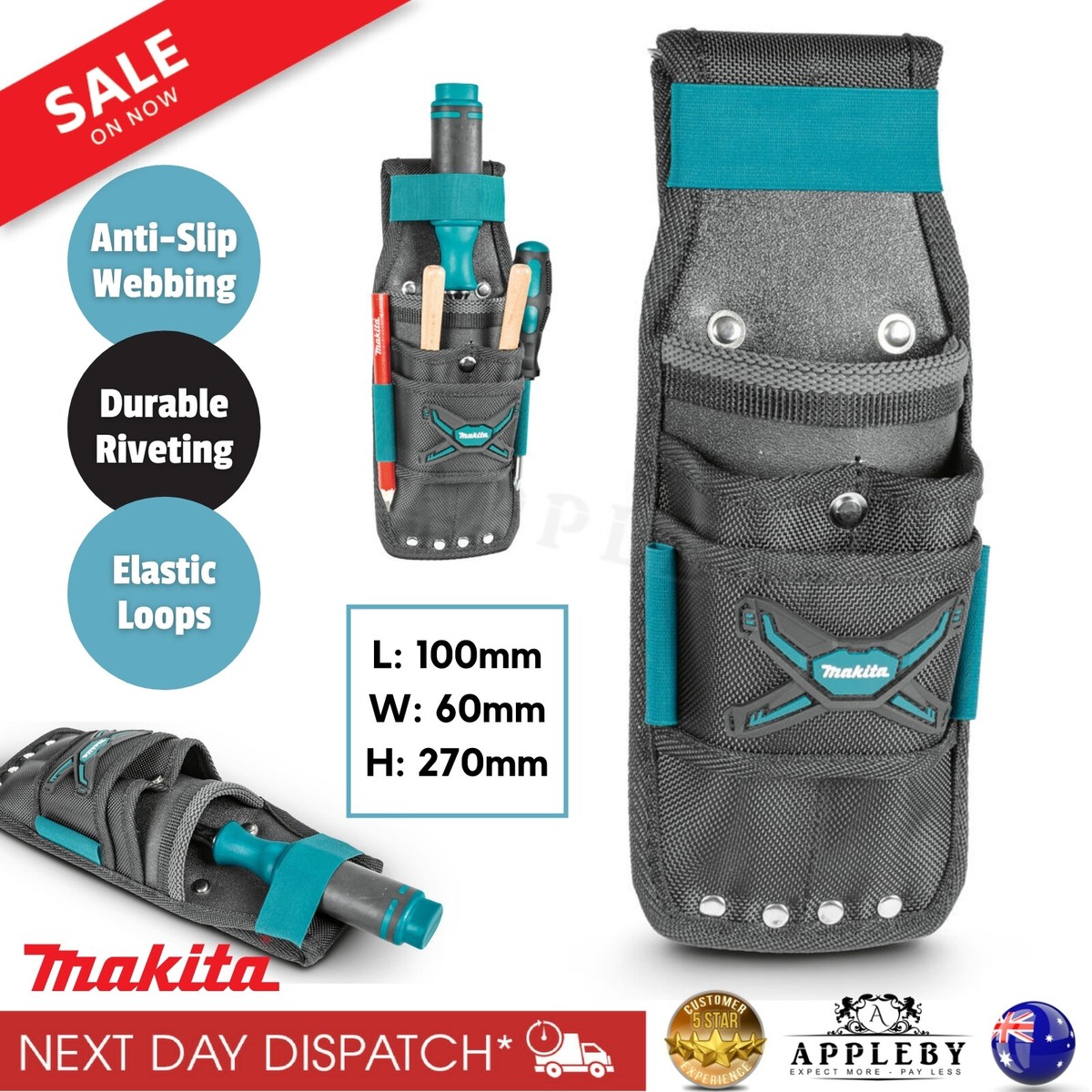 Makita Chisel Tool Pouch Contractor Handyman Tradesman Premium