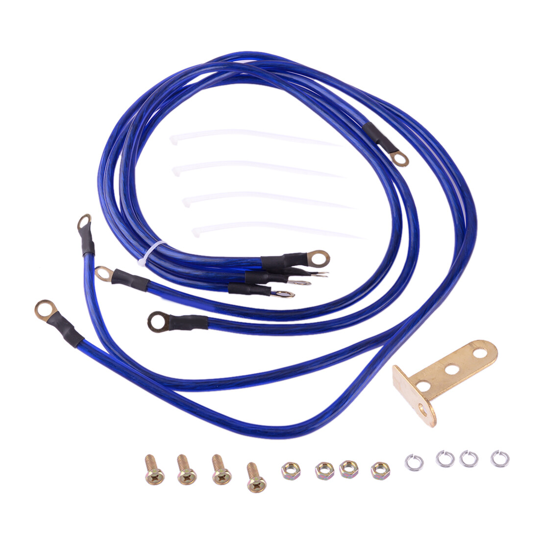 Vehicle 5Point Car Grounding Wire Ground Cable Universal System Kit Blue eBay