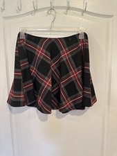 Hot Topic Plaid pleated a-line Skater Skirt size small no Suspenders