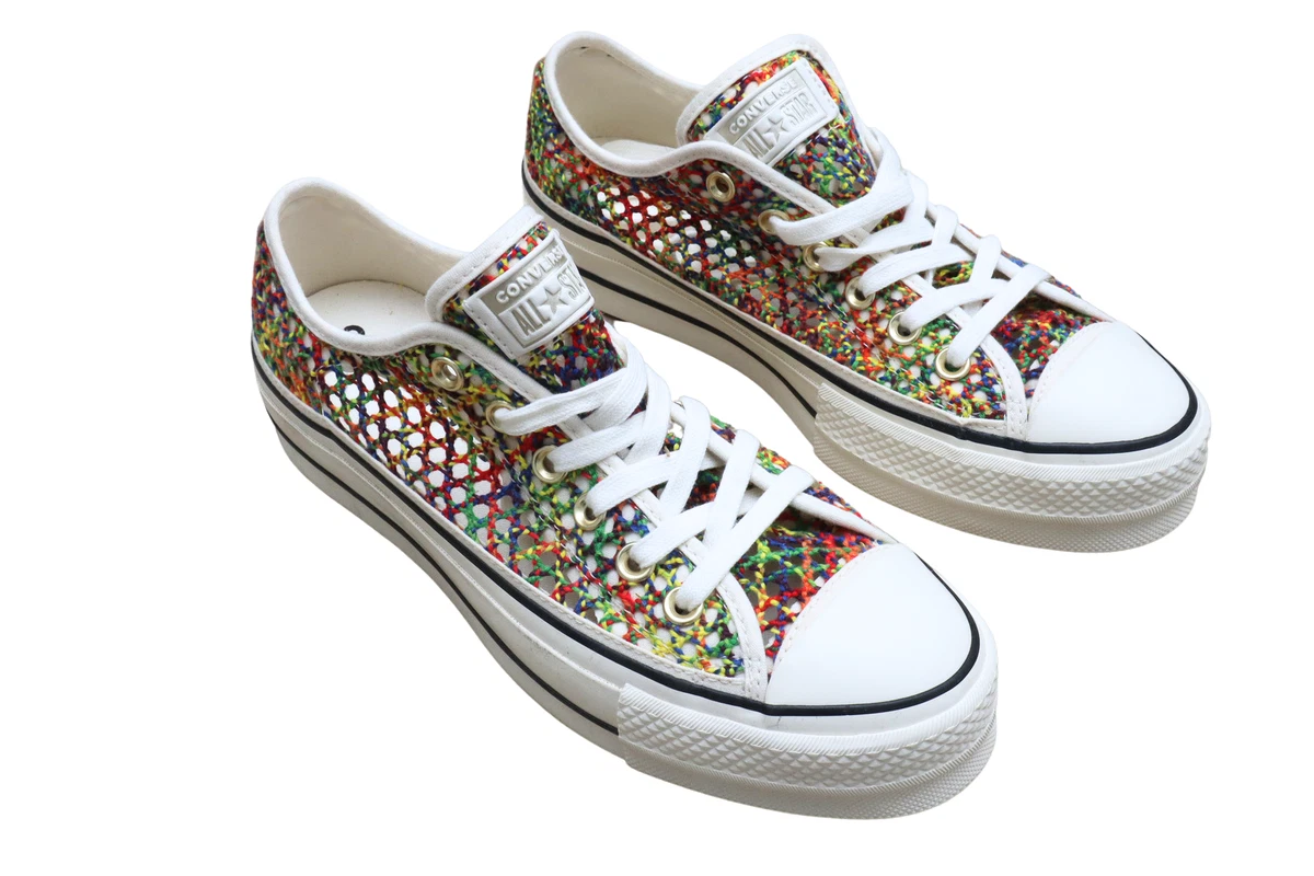 Converse Chuck Taylor All Lift Multicolor Rainbow Size Shoes | eBay