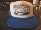 Vintage Snapback Cap Hat Chimney Tree Redwoods California Blue Flat Bill