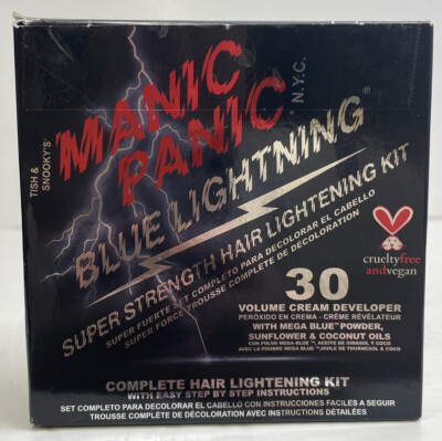 Manic Panic Blue Lightning Super Strength Hair Lightening Kit 30 Cream Developer