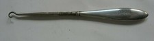Vtg STERLING 925 handle button shoe hook Monogrammed