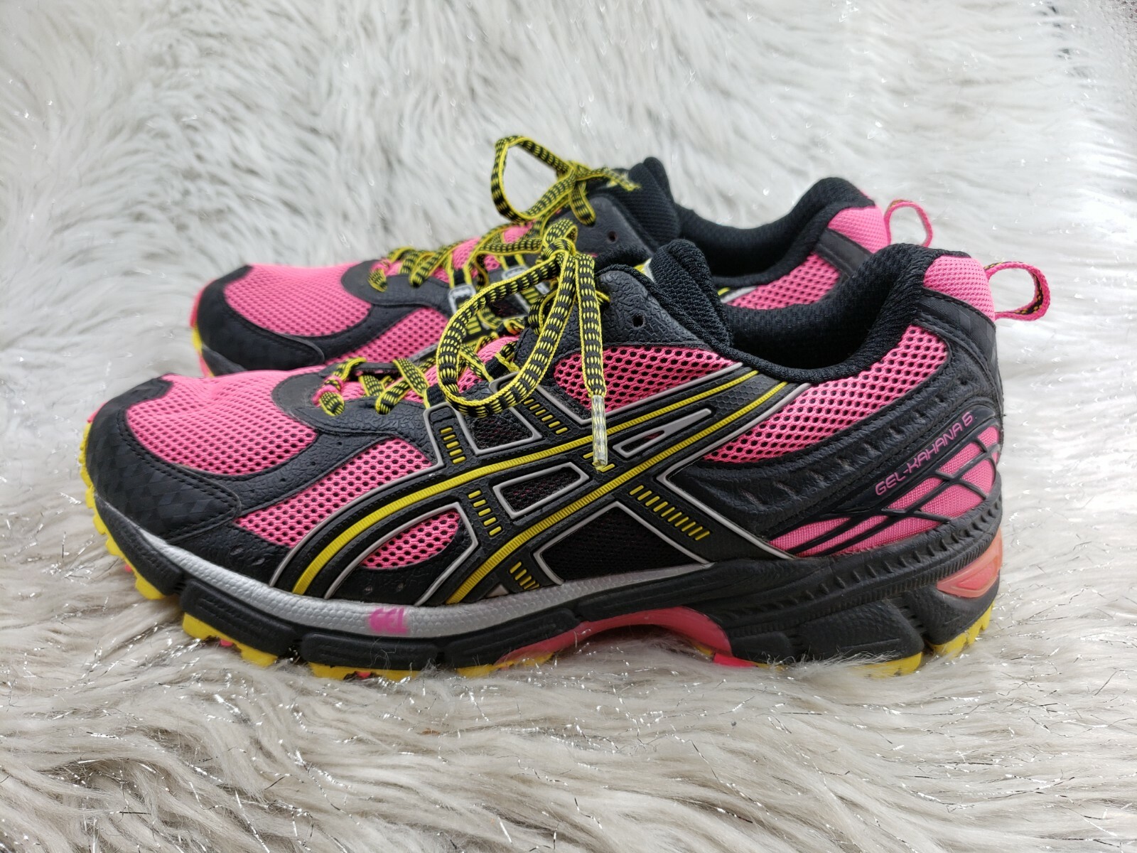 ASICS Womens T2E6N Black Pink Running Shoes US 10 EUR 42