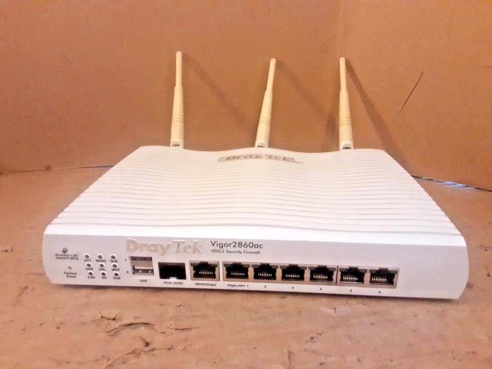 DrayTek Vigor2860ac VDSL2 Firewall with & Antennas, No PSU - Image 3 of 4