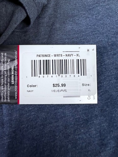 Nine Line Apparel Women's  "Patriot Since 1776" T-Shirt XL Navy Blue - Picture 5 of 7