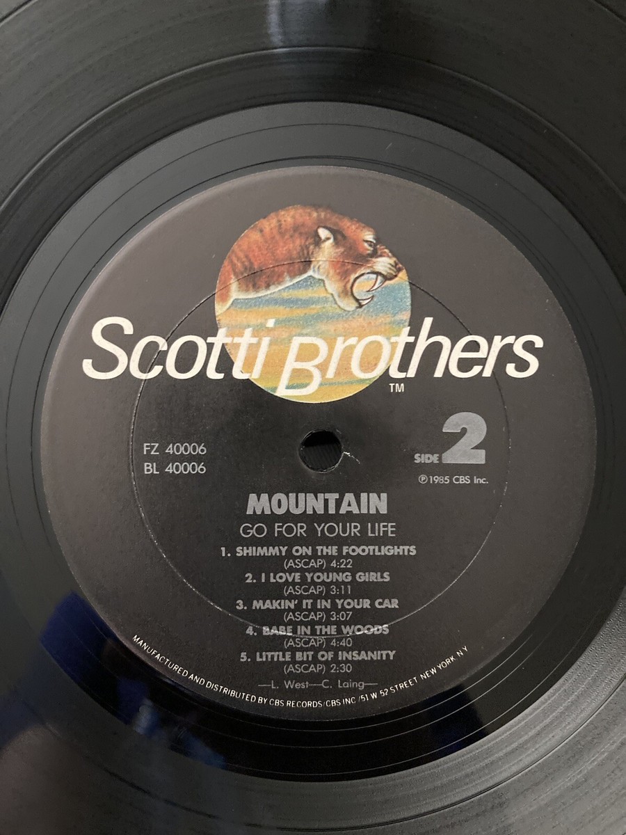 Mountain- Go For Your Life Vinyl 1985 Scotti Bros. Leslie
