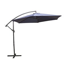 Alfresia 3m Garden Cantilever Parasol with Crank Handle & Cross Base | 4 Colours