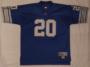 barry sanders stitched jersey