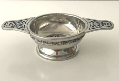 Medium St Justin Celtic Lughs Knot Pewter Quaich | eBay