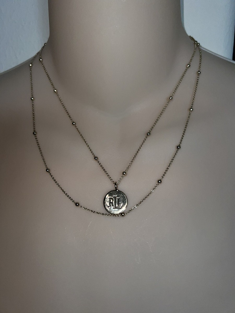 Ralph Lauren ラルフローレン Engraved Logo Two-Row ネックレス New LAUREN RALPH LAUREN Gold-Tone Engraved Logo Two-Row