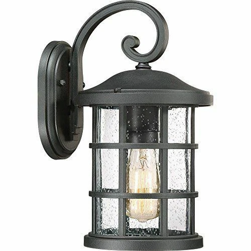 Quoizel CSE8408EK One Light Outdoor Wall Lantern Fixture, Earth Black - 2 Pack - Picture 2 of 5