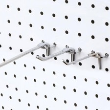 50X Carbon Steel Peg Board Pegboard Hooks Steel Hanging Tool Garage Organization