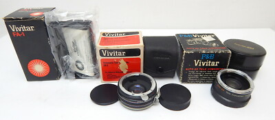 2A Group Vivitar Auto Tele Converters A-6 & 2X-3 & FA-1 Flash Filter BOXED