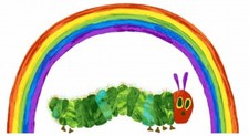 Very Hungry Caterpillar Rainbow 100% Cotton Panel