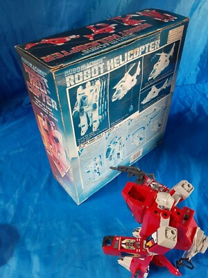 Ancien Robot Bandai Transformers G1 De 1985 – Lot Avec Jet Et Hélico, Pièces Détachées