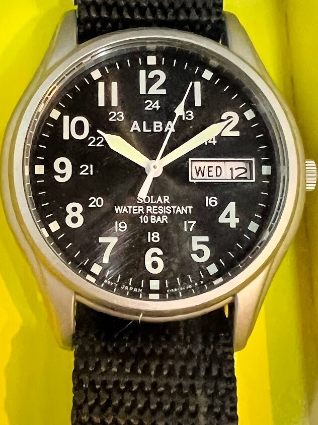 SEIKO ALBA AEFD557 Watch Solar Hard Rex 10 ATM Water