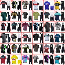 2022 Summer Men Cycling Jersey Kit Short Sleeve Shirt Bib Shorts Set Bike Outfit