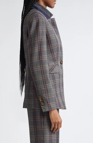 NWT $698 VERONICA BEARD orchid plaid dickey jacket 4 - Picture 2 of 6