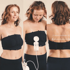 Simple Wishes Adjustable Hands Free Pumping Black nursing breastfeeding bra XS