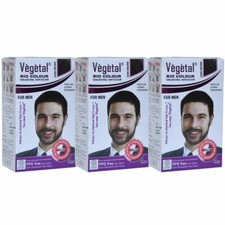 Couleur Végétale Bio Pour Hommes Brun Foncé 25g Chaque Ensemble De 3