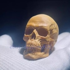 Skull sculpture Boxwood carving wood art sculpture decoration
