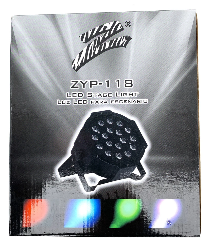 18 LED RGB DMX Pro Lighting Effect DJ Band Stage Dance Club Disco Party Light - Image 2 of 4