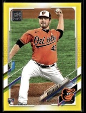 2021 Topps #562 Keegan Akin Yellow Baseball Card 1103s